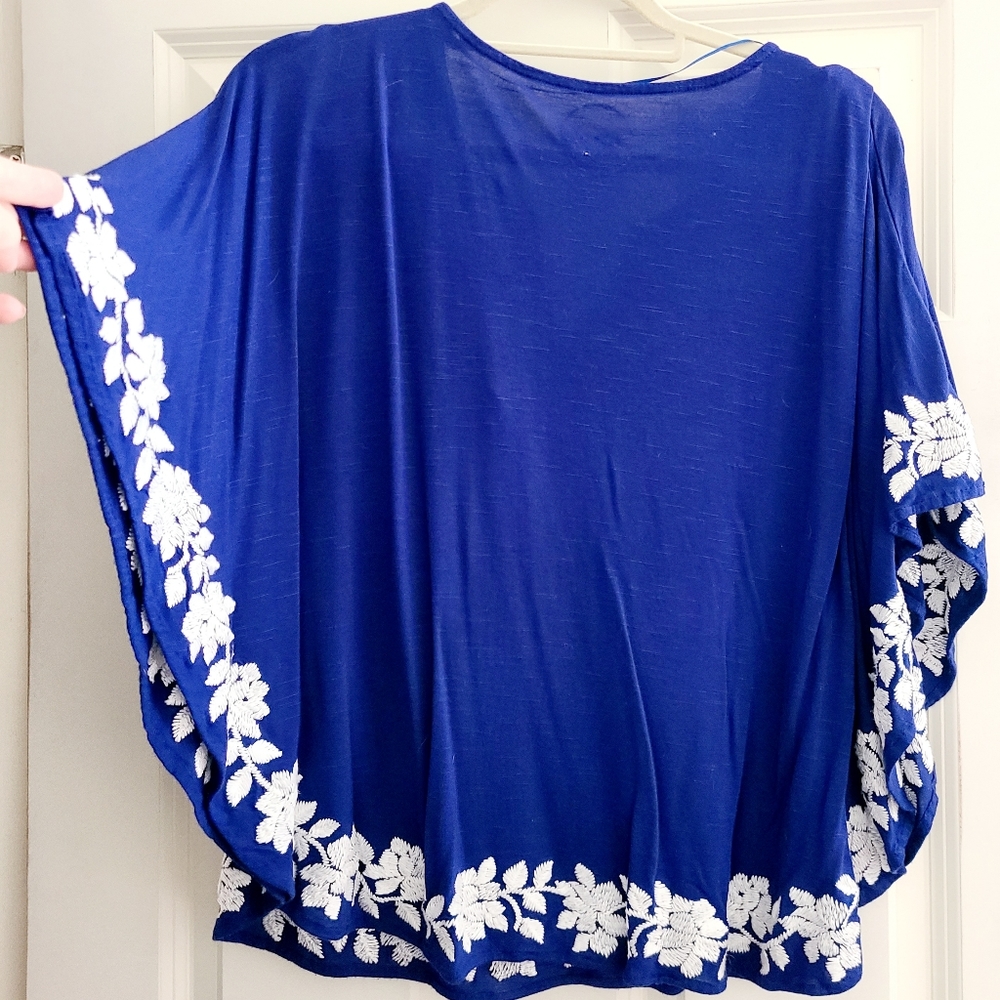 INC embroidered top